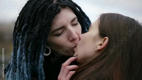 Teen Lesbians Kissing In The