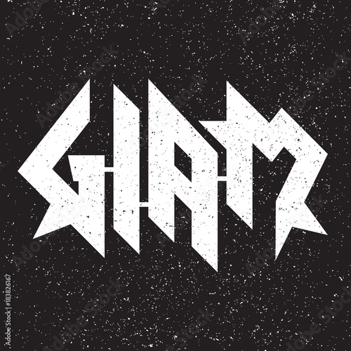 Glam Metal Grunge Emblem/Label