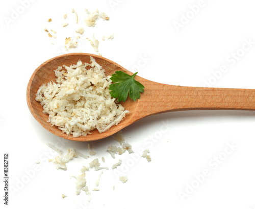 Canvas-taulu horseradish root isolated on white background