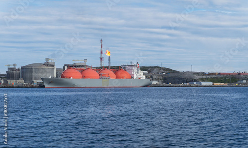 Station on Melkoya where natural gas is converted into liquefied