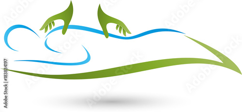 Mensch, Hände, Massage, Heilpraktiker, Spa, Logo