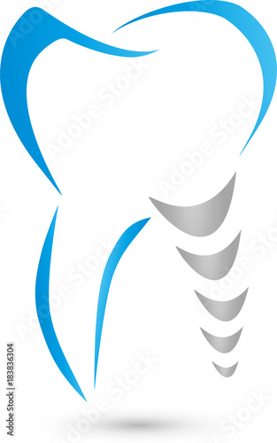 Zahnimplantat, Zahn, Implantat, Zahnarzt, Logo