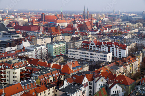 View of the city of Wroclaw in Poland