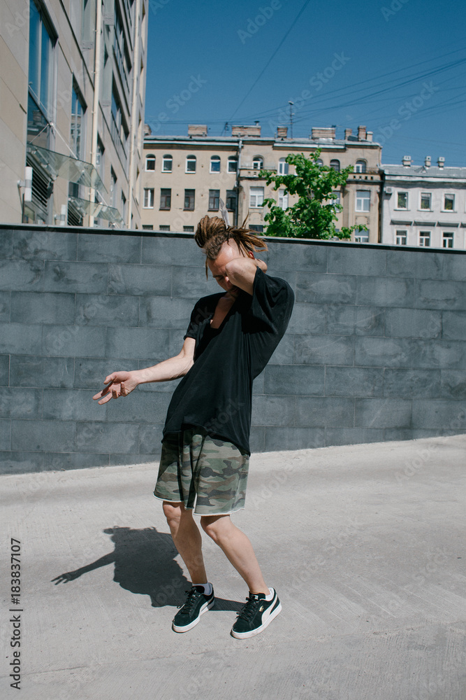 Dancing man on street Dancing man on street