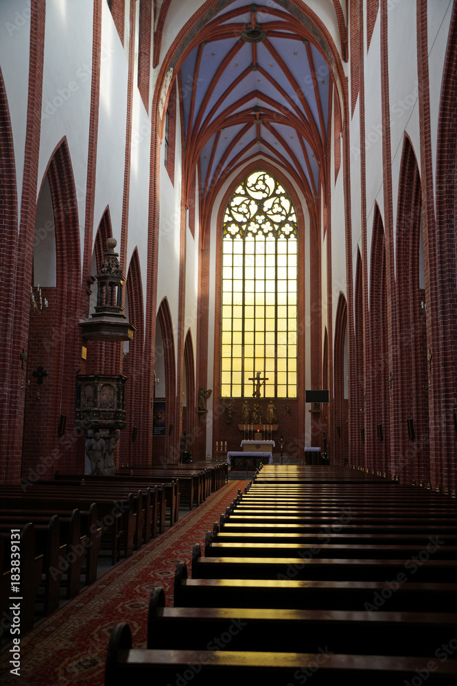The interior of the Polish church
