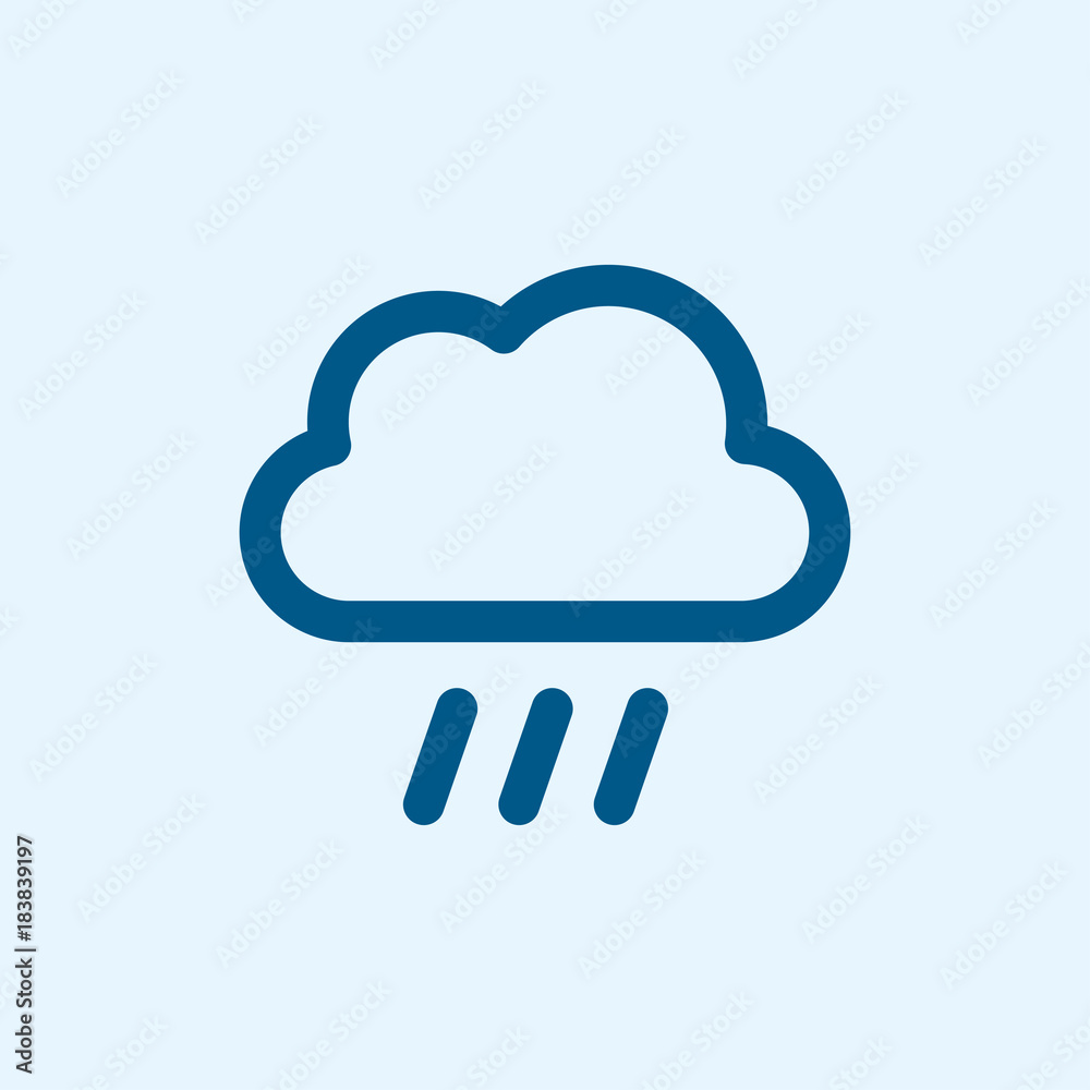 Cloud Storm Rain Weather Minimalistic Flat Line Outline Stroke Icon Pictogram Symbol Cloud Storm Rain Weather Minimalistic Flat Line Outline Stroke Icon Pictogram Symbol