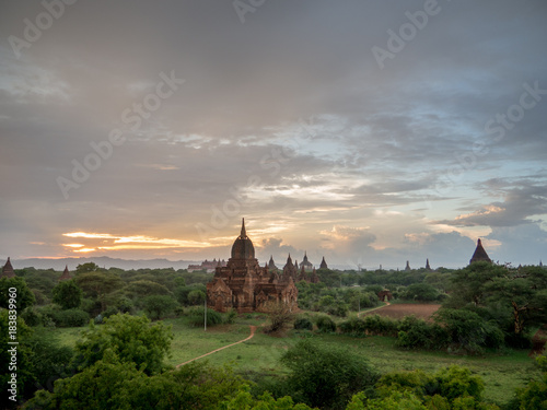 Temples in Bagan at Sunset