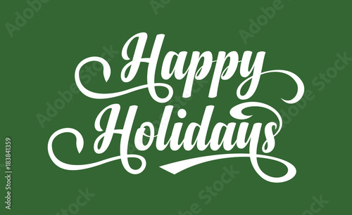 Happy Holidays text