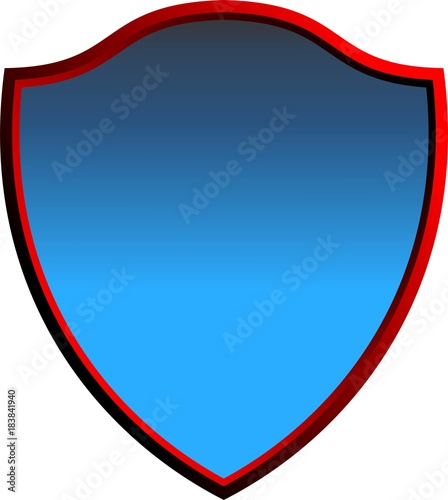 Escudo Azul Borda Vermelha