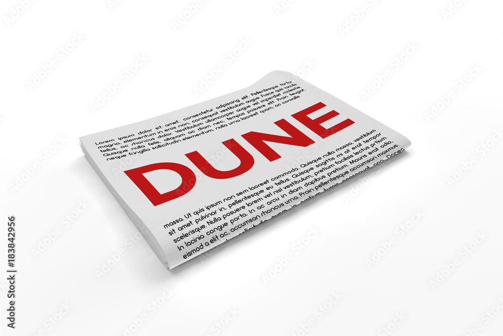 Dune on Newspaper background Dune on Newspaper background