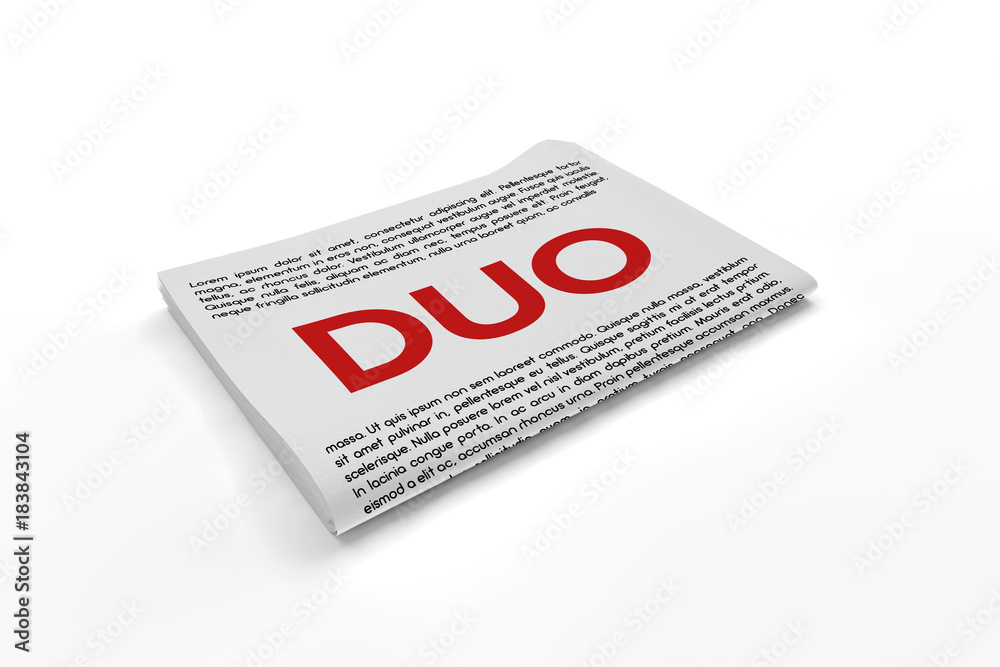 Duo on Newspaper background Duo on Newspaper background