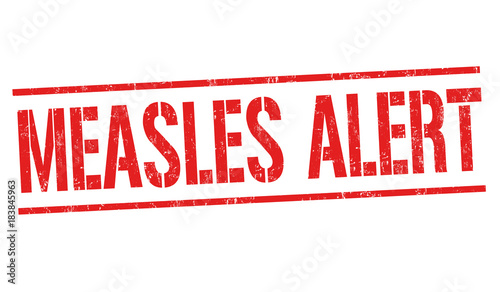 Measles alert grunge rubber stamp