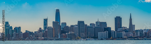 San Francisco Business District Seen From A-crossed The Bay At Treasure Island