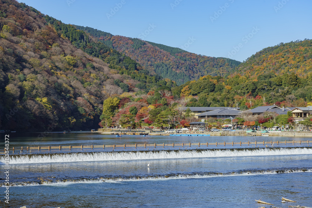 Beautiful fall color and TogetuKyo Bridge