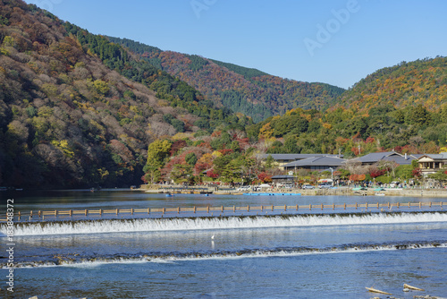 Beautiful fall color and TogetuKyo Bridge