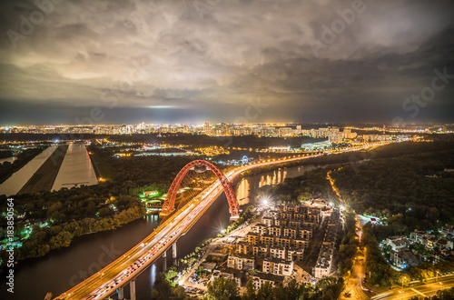 Moscow. Picturesque bridge. The view from the top. Panorama. Zhivopisny Bridge © Ashot