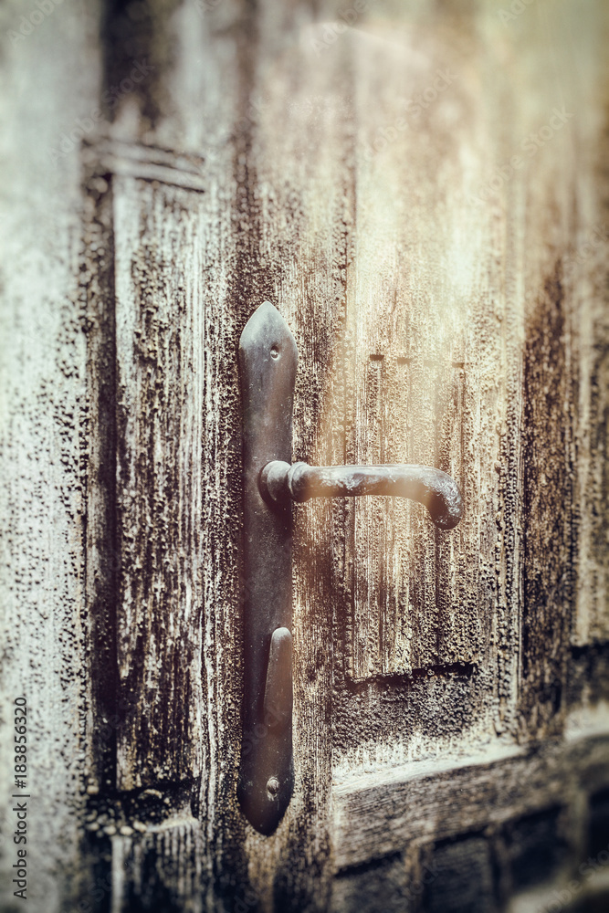Naklejka premium interesting old door handle