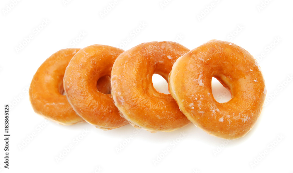 sugary donut isolated on a white background