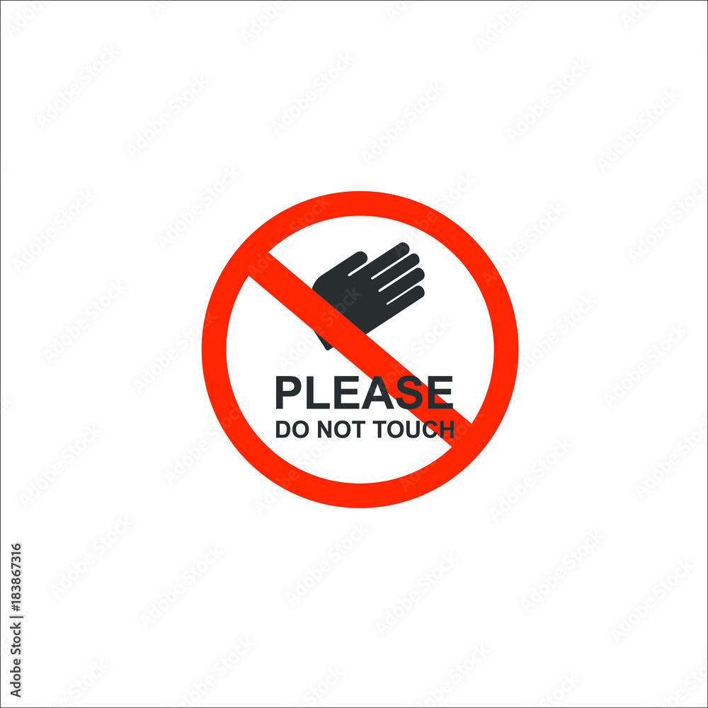 Do not touch icon. Vector Illustration