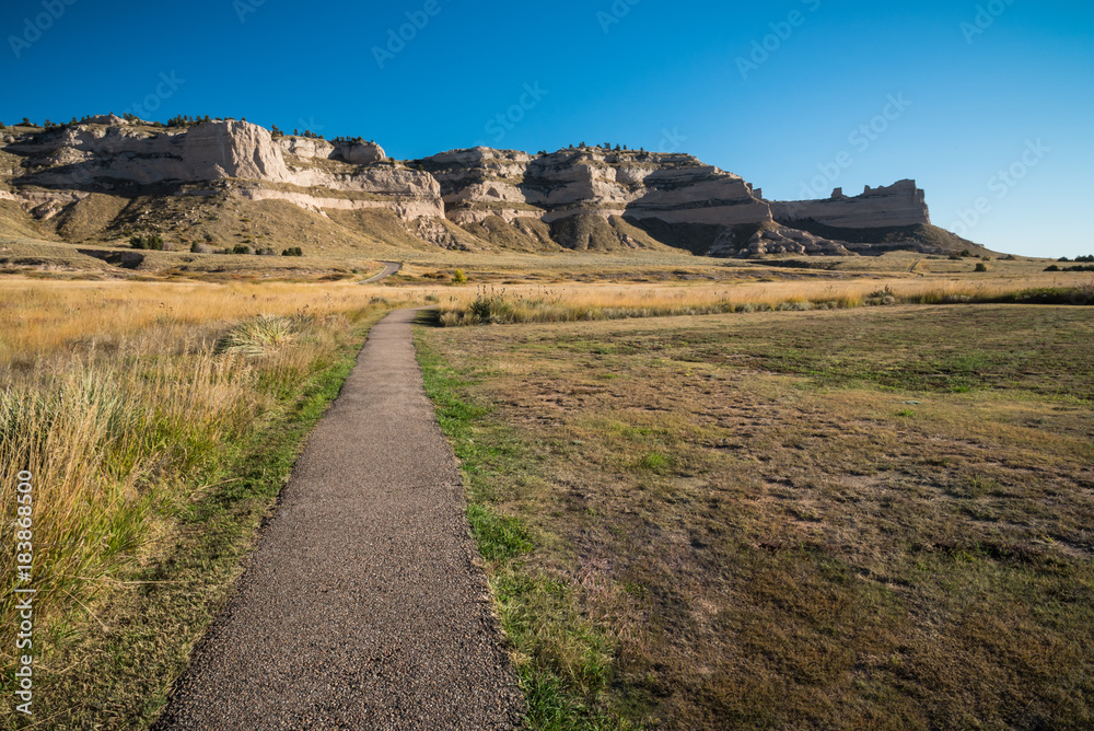 Hiking Through the Lower Valley on the Saddle Rock Trail, Scotts Bluff National Park, Nebraska 
