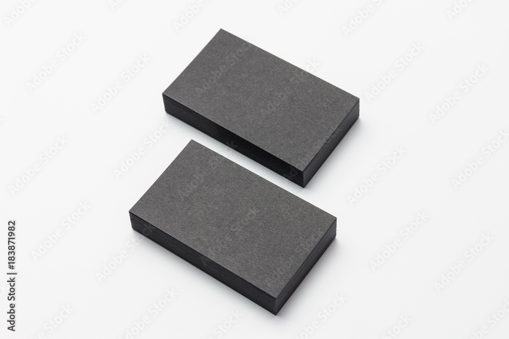 Business card on white background Business card on white background