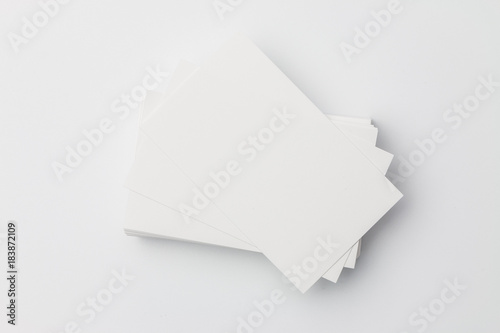 Business card on white background