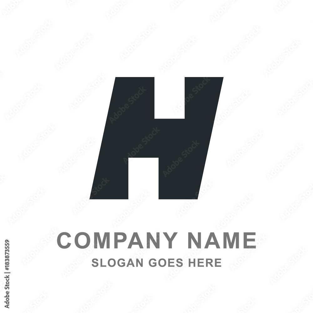 Black Letter H Logo