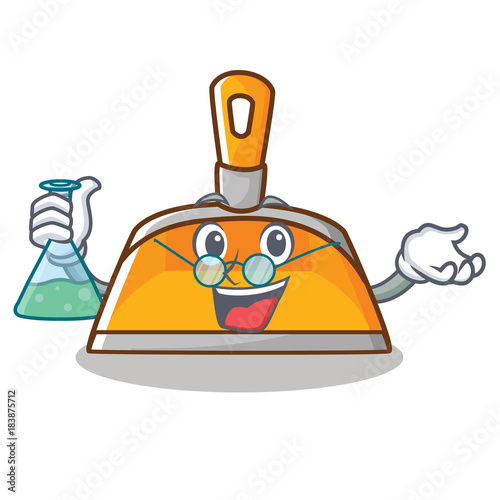 Professor dustpan character cartoon style