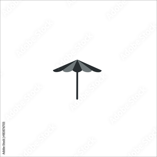 Beach umbrella icon vector