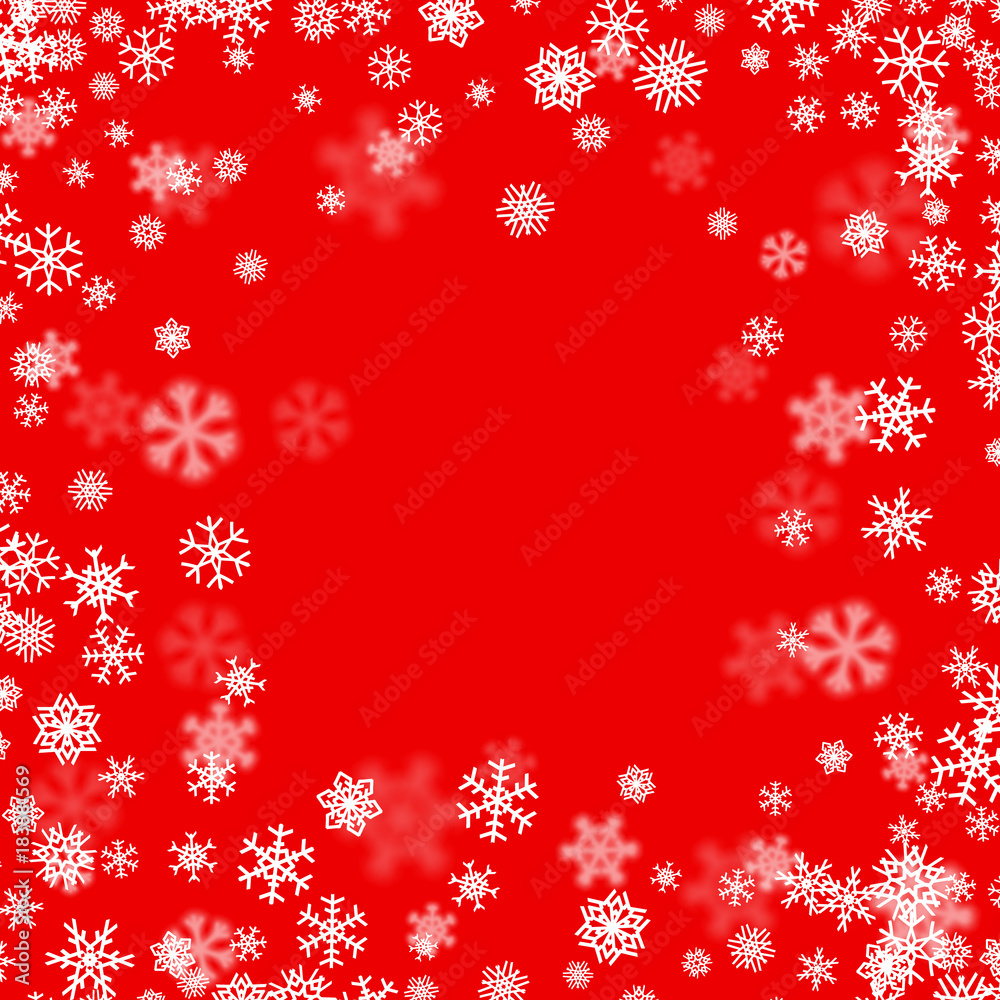Christmas snow background with scattered snowflakes falling in winter Christmas snow background with scattered snowflakes falling in winter