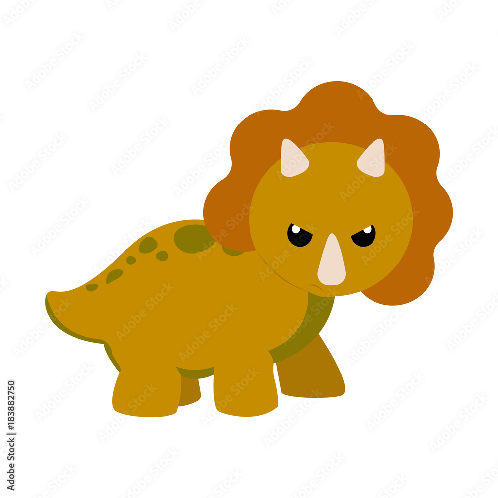 Obraz premium Cute cartoon dinosaur