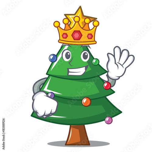 King Christmas tree character cartoon