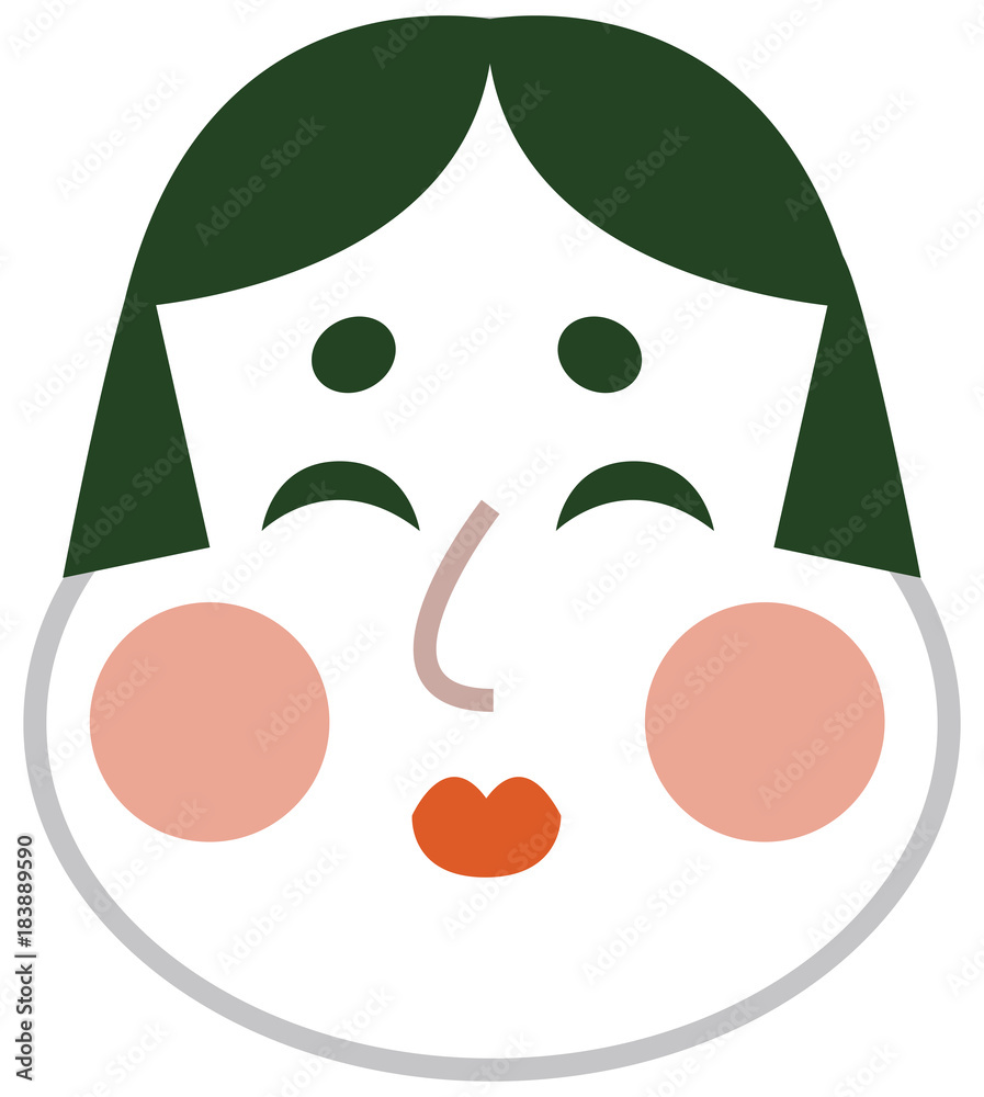 おかめのイラスト素材 Stock Vector Adobe Stock