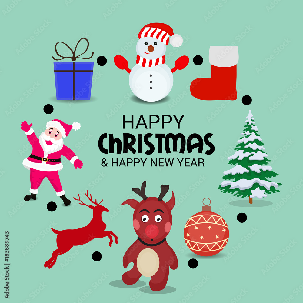 Naklejka premium Merry Christmas