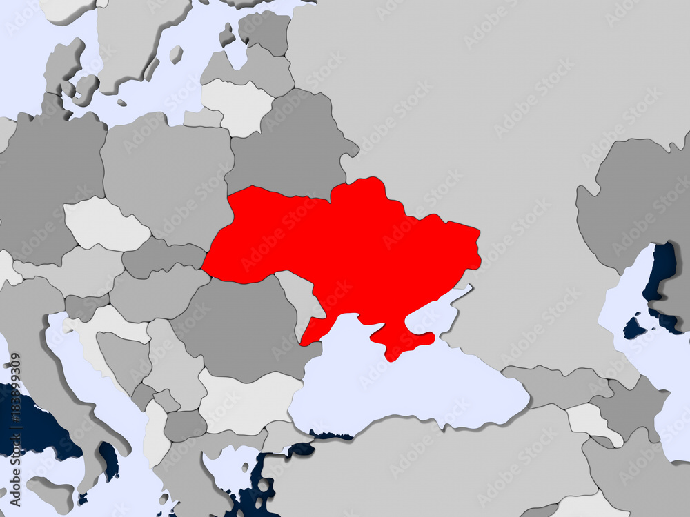 Fototapeta premium Map of Ukraine
