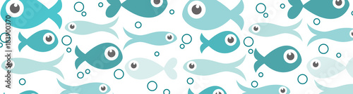 banner Fish swimming, vector abstract summer background, for poster or cover