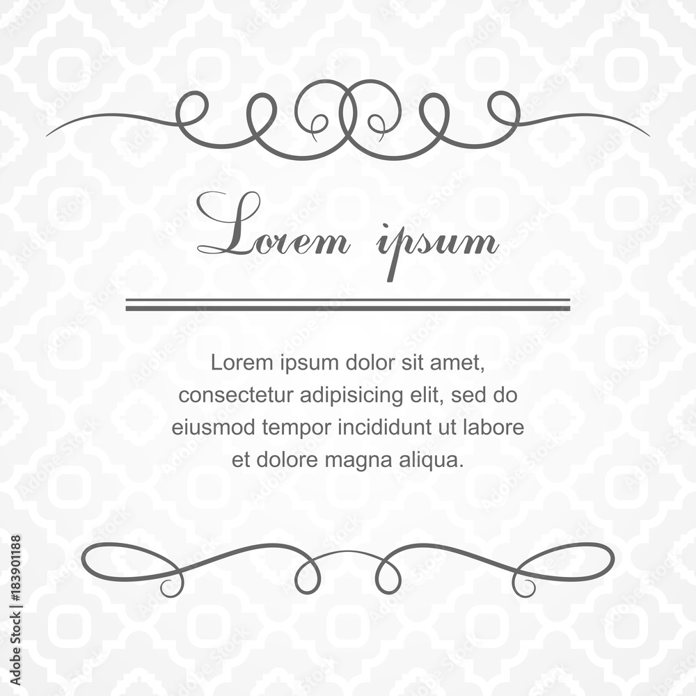 Background with calligraphic decorative elements. Background with calligraphic decorative elements.