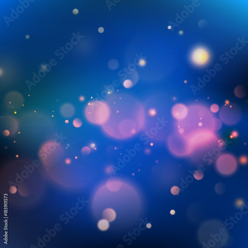 Blue bokeh abstract background. EPS 10 vector