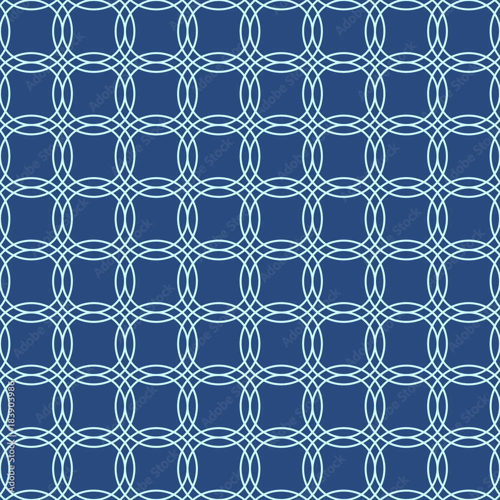 Naklejka premium Seamless line pattern, abstract geometric background in navy blue and turquoise colors. Vector illustration. Simple and minimal background.