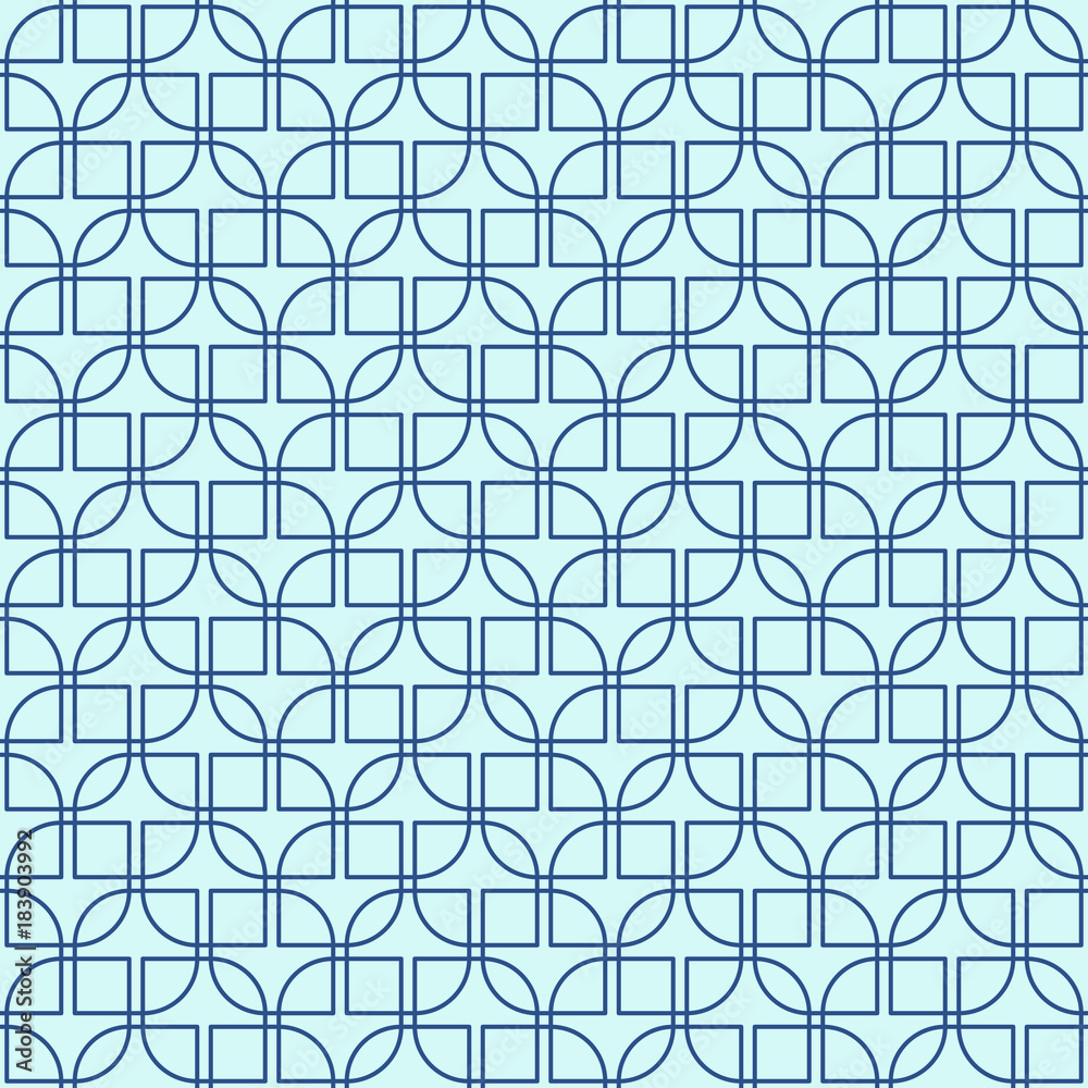 Seamless line pattern, abstract geometric background in navy blue and turquoise colors. Vector illustration. Simple and minimal background. 