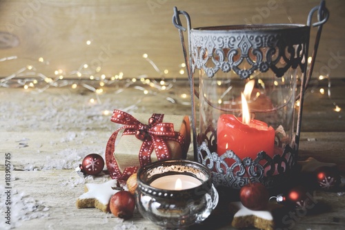 Windlicht mit Weihnachtsges...
