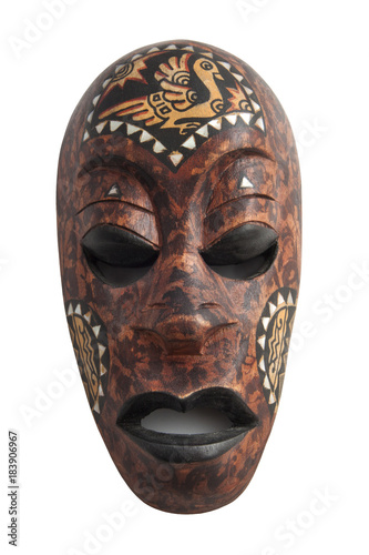 Wooden painted african mask