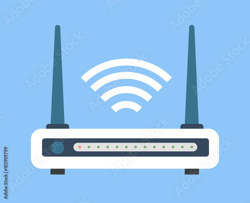 Router flat vector