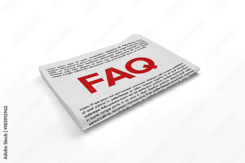 Faq on Newspaper background Faq on Newspaper background
