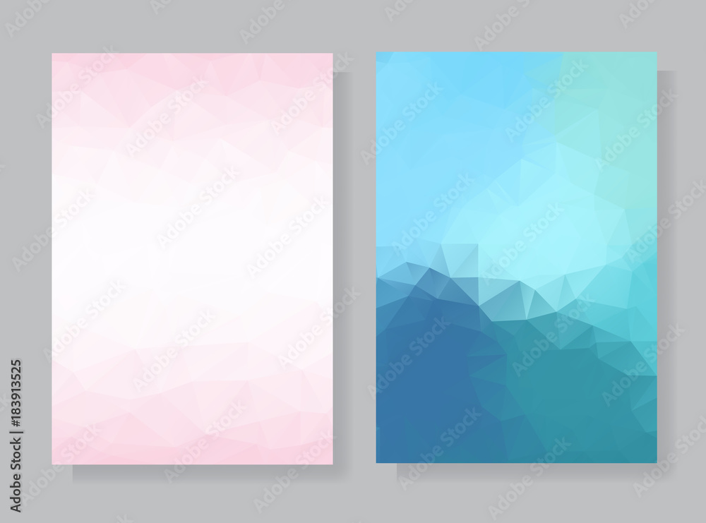 a set of polygonal backgrounds.