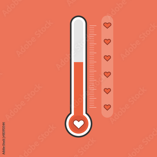 Love thermometer Valentines Day