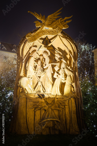 Nativity Scene on the Old Town Square in Prague, Czech Republic. photo