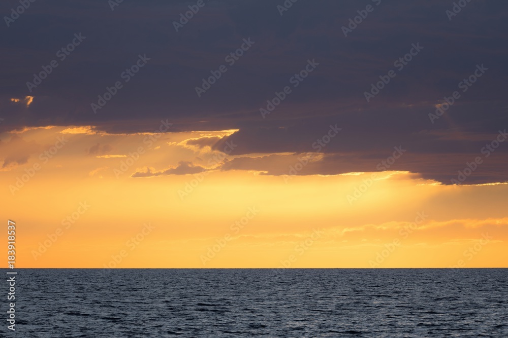 Beautiful sunset at the sea