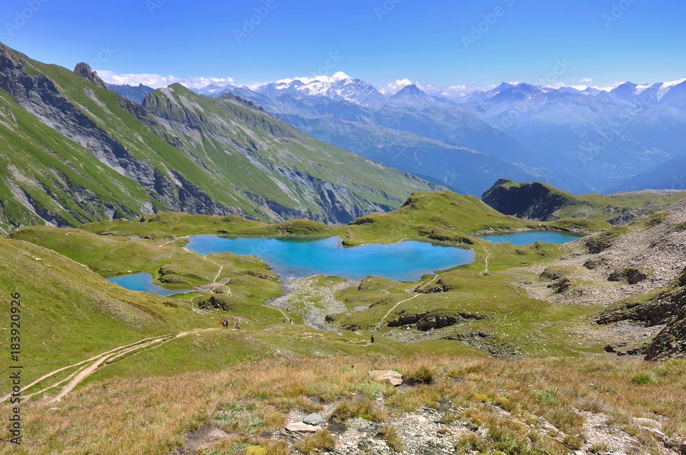 lake in mountain in French Alps