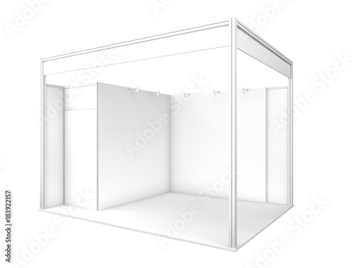 Trade show booth. 3d render